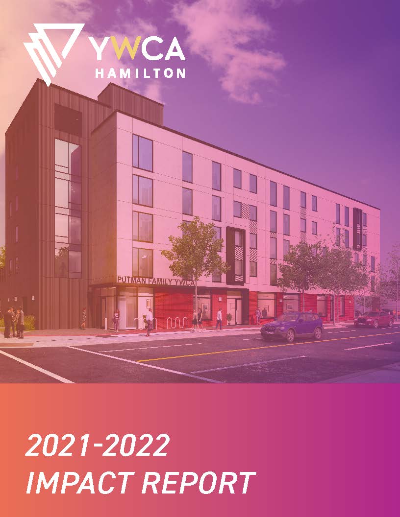 Cover of the 2021-22 YWCA Hamilton Impact Report